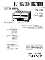 Sony TC-H6700D - Service Manual 